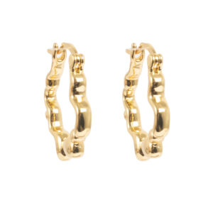 Earr, hoop liquid, silver, GP
