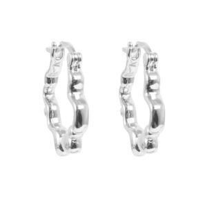 Earr, hoop liquid, silver, SP