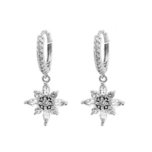 Earr, 13mm hoop snow gold/crystal SP