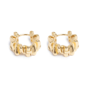 Earr, brass creol 18mm Wavy GP