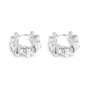 Earr, brass creol 18mm Wavy SP