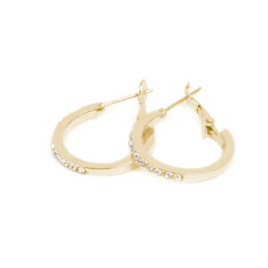 Earr, Standard Creol 20 mm w/crystal GP