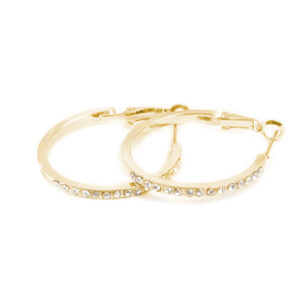 Earr, Standard Creol 30 mm w/crystal GP