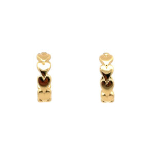 Earr, 17mm creol heart silver/crystal GP