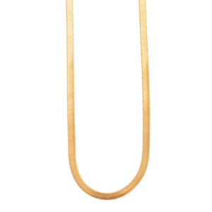 Neckl., 42cm+extb, Steel Flat snake GP
