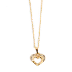 Neckl, Double heart 42+5cm extn. CZ GP
