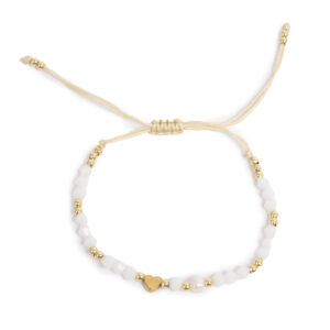 Braclet adj.freshwater pearl gold/white GP
